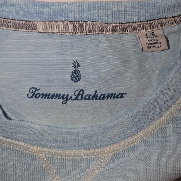 Tommy Bahama Men’s | Blue Tobago Bay Horizon Heavy Knit Crew | Size Large - Picture 2 of 8